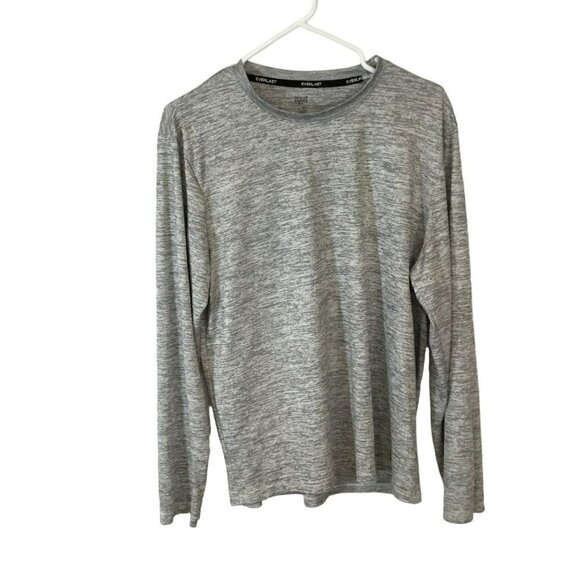 Everlast Men's Long Sleeve Base Layer Long Sleeve Tee Size Large in Light Gray - Picture 1 of 10